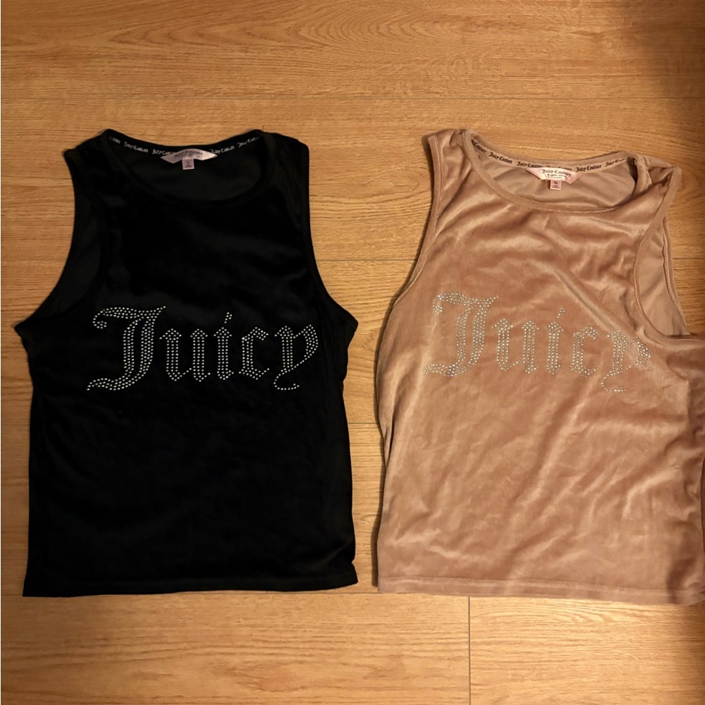 Juicy Couture Black and Tan Tops